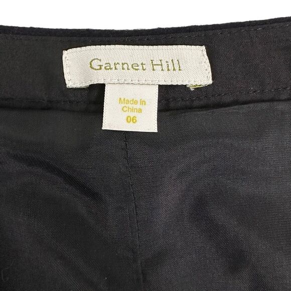 Garnet Hill Black Wool Beaded Pencil Skirt size 6 - Picture 6 of 11